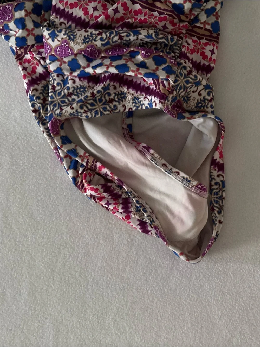 La Blanca One-Piece Swimsuit in Pink, Blue & Cream Mosaic Print